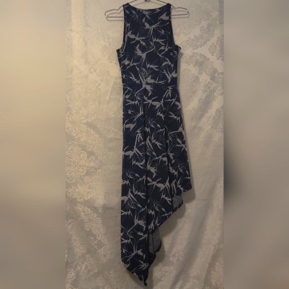 Rachel Roy Polynesian Blue & Grey Asymmetrical Wrap Maxi dress - Picture 2 of 10